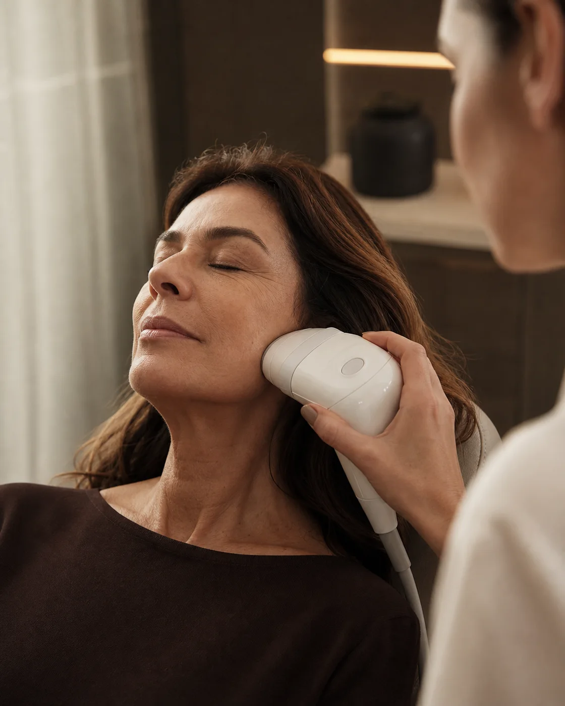 Atendimento ilustrativo com tecnologia para rejuvenescimento facial